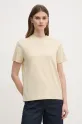 Calvin Klein t-shirt bawełniany nadruk beżowy K20K207519