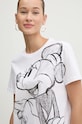 Desigual tricou din bumbac MICKEYDRAWING alb 24WWTKA1