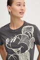 Бавовняна футболка Desigual MICKEYDRAWING сірий 24WWTKA1