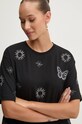 Desigual t-shirt bawełniany TAROT czarny 24WWTK96