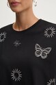Desigual t-shirt bawełniany TAROT 24WWTK96 czarny