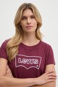 Bavlnené tričko Levi's burgundské A8804