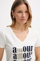 Morgan tricou DAMOUR alb DAMOUR