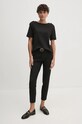 Бавовняна футболка Tommy Hilfiger WW0WW42907 чорний SS25