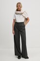 Bavlněné tričko Tommy Hilfiger WW0WW43502 béžová AW24
