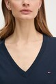 Βαμβακερό μπλουζάκι Tommy Hilfiger WW0WW44177 σκούρο μπλε
