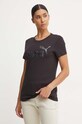 Памучна тениска Puma черен 681490