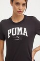 Bavlněné tričko Puma černá 681537