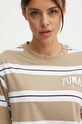 Bavlněné tričko Puma béžová 681538