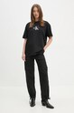 Памучна тениска Calvin Klein Jeans J20J224242 черен NC24