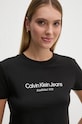 Calvin Klein Jeans tricou din bumbac negru J20J224914