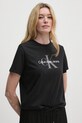 Calvin Klein Jeans t-shirt bawełniany 00040WL260 czarny AW24