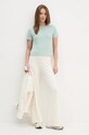Βαμβακερό μπλουζάκι Calvin Klein Jeans J20J224202 πράσινο NC24