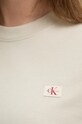 Bavlněné tričko Calvin Klein Jeans J20J224202 béžová