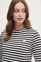 Бавовняний лонгслів Calvin Klein Jeans чорний J20J224549