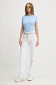 Хлопковая футболка Tommy Jeans DW0DW18785 голубой AW24