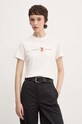 Бавовняна футболка Tommy Jeans regular бежевий DW0DW18795