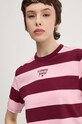 Tommy Jeans tricou din bumbac burgundia DW0DW18799
