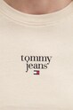 Бавовняна футболка Tommy Jeans DW0DW18800 бежевий