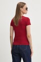 Tommy Jeans tricou din bumbac burgundia DW0DW18800