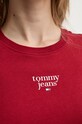 Tommy Jeans tricou din bumbac DW0DW18800 burgundia