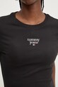 Бавовняна футболка Tommy Jeans DW0DW18800 чорний