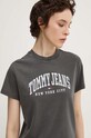Tommy Jeans t-shirt bawełniany szary DW0DW19826