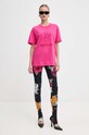 Moschino Jeans tricou din bumbac 0704.8733 roz AW24