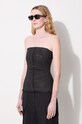 Rick Owens denim top Bustier black DS02D2127.SBW