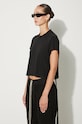 Памучна тениска Rick Owens Cropped Small Level T черен DS02D2207.RN