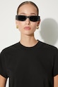 Памучна тениска Rick Owens Cropped Small Level T DS02D2207.RN черен