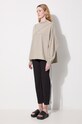Bavlněná mikina Rick Owens Crater T DS02D2235.RIGET1 béžová AW24