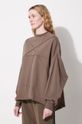 Rick Owens cotton sweatshirt Crater T gray DS02D2235.RIGET1