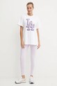 Хлопковая футболка 47 brand MLB Los Angeles Dodgers BB012TMYIHQ620791WW белый AW24