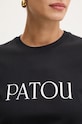 Βαμβακερό μπλουζάκι Patou JE0299999 μαύρο