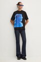 Karl Lagerfeld Jeans t-shirt bawełniany 246J1707 czarny AW24