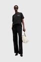 Bavlněné tričko AllSaints FLEURIR W096JB černá