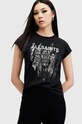 Oblečení Bavlněné tričko AllSaints RIPROAR W183JB černá