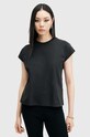 AllSaints tricou din bumbac RUE TEE uni negru W185JB