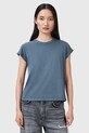 AllSaints tricou din bumbac ANNA uni albastru W191JB