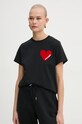 FROM FUTURE tricou din bumbac imprimeu negru WTS00829