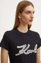 Karl Lagerfeld tricou din bumbac negru 246W1715