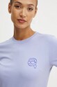 Karl Lagerfeld t-shirt bawełniany fioletowy 246W1718