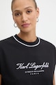 Bavlněné tričko Karl Lagerfeld černá 246W2107