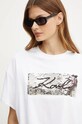 Bavlněné tričko Karl Lagerfeld bílá 246W1708