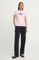 Karl Lagerfeld tricou din bumbac 24WW1703 roz AW24