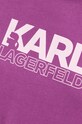 Хлопковая футболка Karl Lagerfeld 24WW1703 фиолетовой