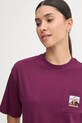 Хлопковая футболка Picture Kiarra Pocket бордо WTS0581