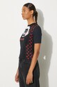 Marine Serre t-shirt Regenerated Graphic T-Shirts Baby Fit T-Shirt black WTT001A.UJER0003