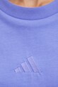 Хлопковая футболка adidas All SZN IY6791 фиолетовой